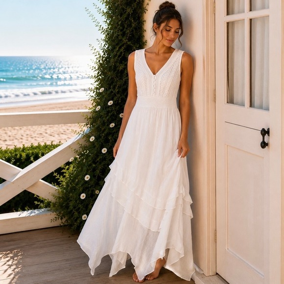 Anthropologie Dresses & Skirts - Anthropologie J Gee Medium Maxi Dress Cottagecore Romantic Coquette Feminine NWT